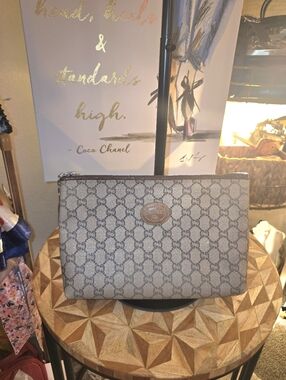 Vintage Gucci Plus Clutch Bag In Preloved Condition